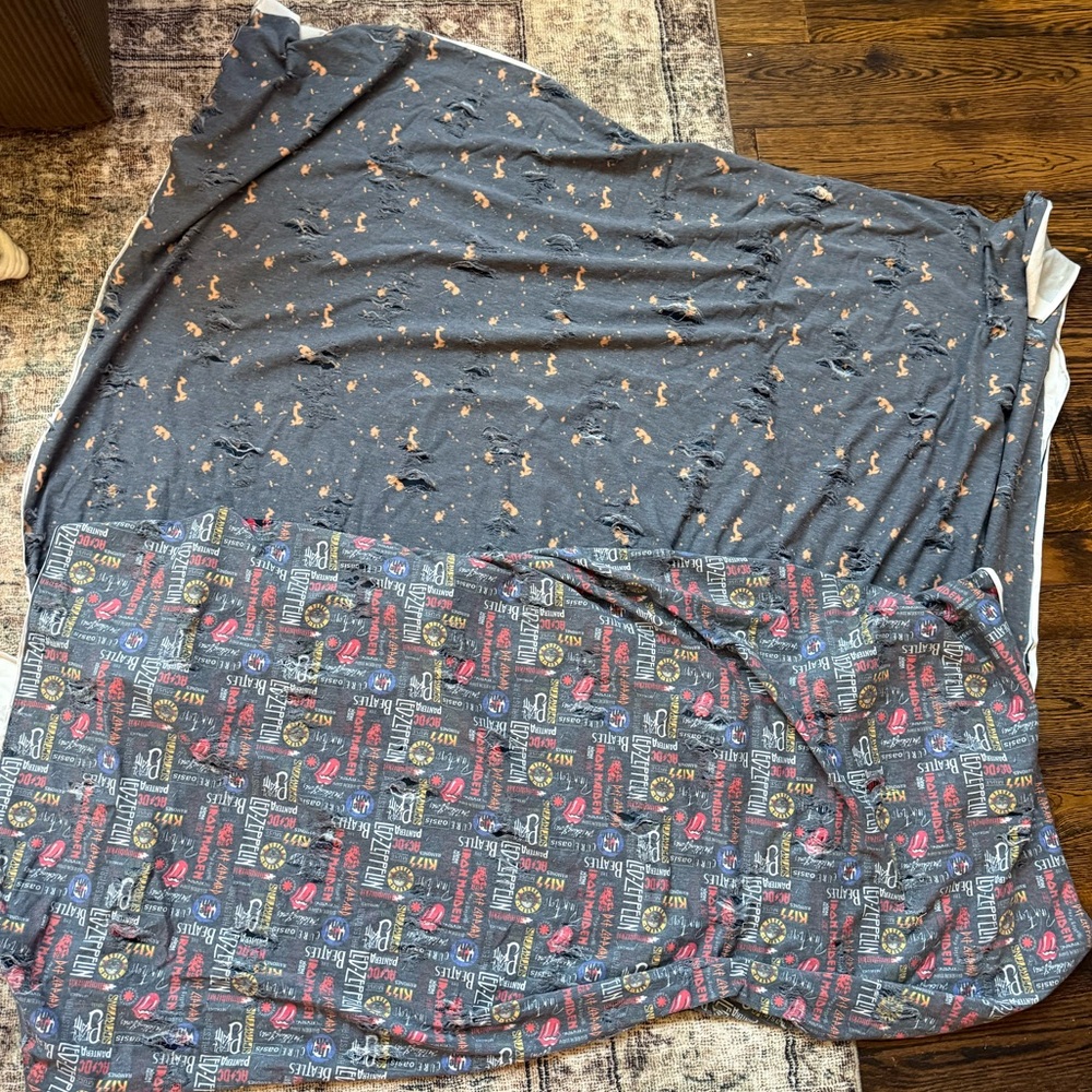 Big piece of fabric, two different designs, fabric for sewing, fabric for crafts